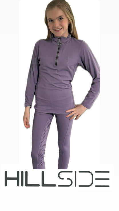 Hillside Matchy Sets – 1/4 Zip Long Sleeve Base Layer & Riding Leggings